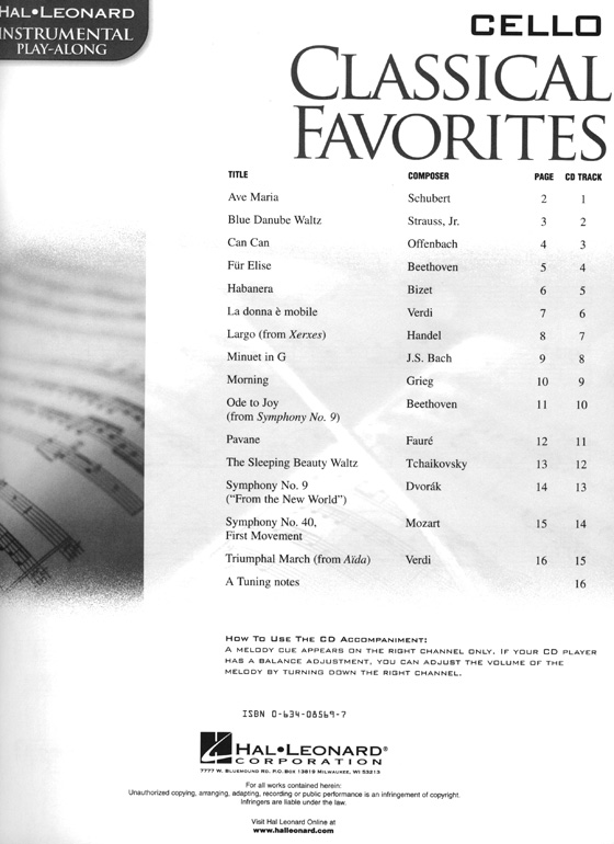 Classical Favorites Cello