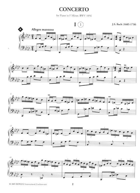 J.S. Bach: Piano Concerto in F Minor, BWV 1056 Hal Leonard Classical Play-Along Volume 10 J.S. Bach: Piano Concerto in F Minor, BWV 1056 Hal Leonard Classical Play-Along Volume 10