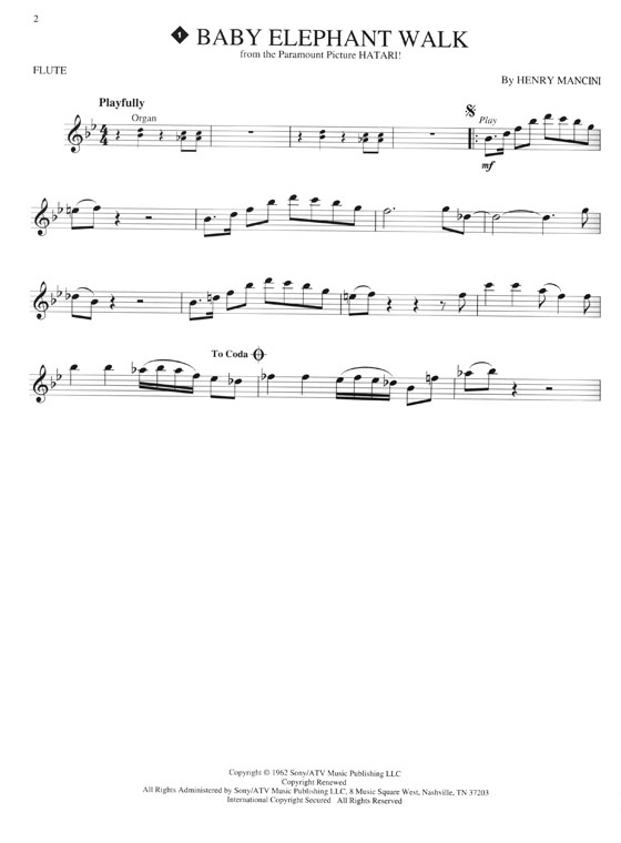 Henry Mancini‧Flute Hal Leonard Instrumental Play-Along