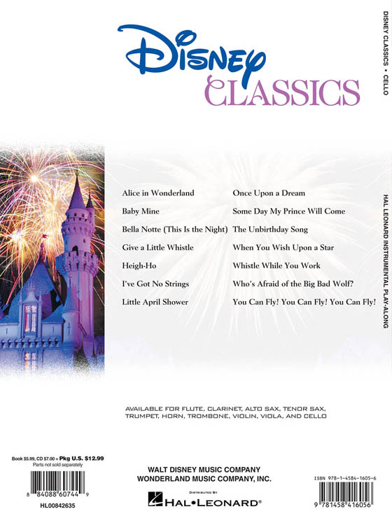 Disney Classics【CD+樂譜】for Cello