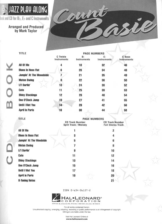 Count Basie Jazz Play Along Vol. 17