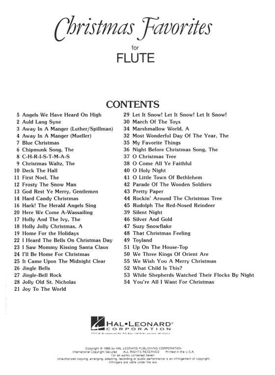 Christmas Favorites for Flute