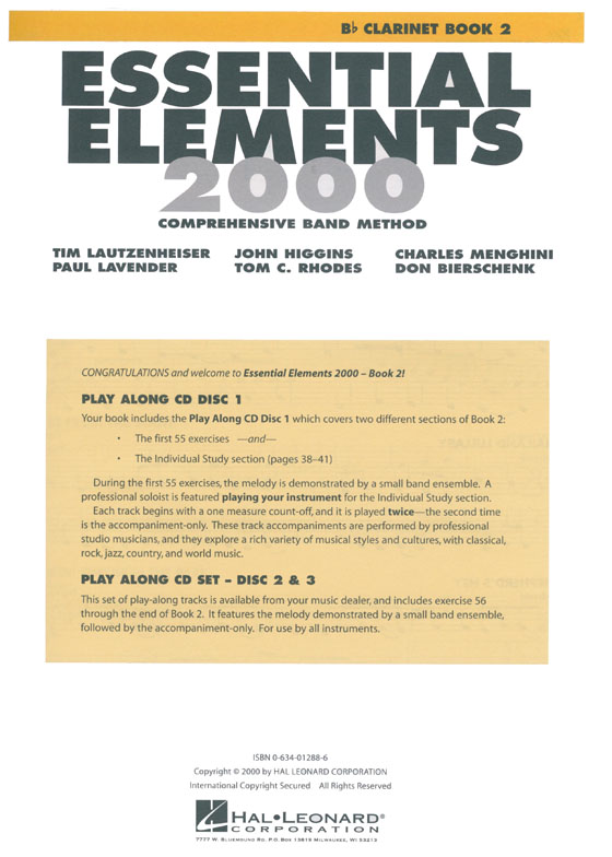 Essential Elements 2000 - B♭ Clarinet , Book 2