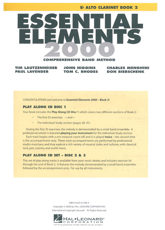 Essential Elements 2000 - E♭ Alto Clarinet Book 2