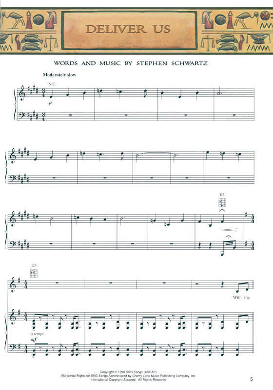 The Prince of Egypt Piano‧Vocal‧Guitar The Prince of Egypt Piano‧Vocal‧Guitar