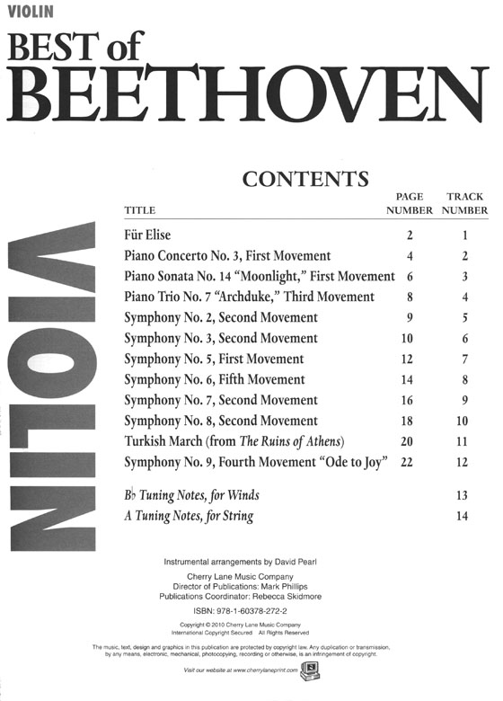 Best of Beethoven for Violin