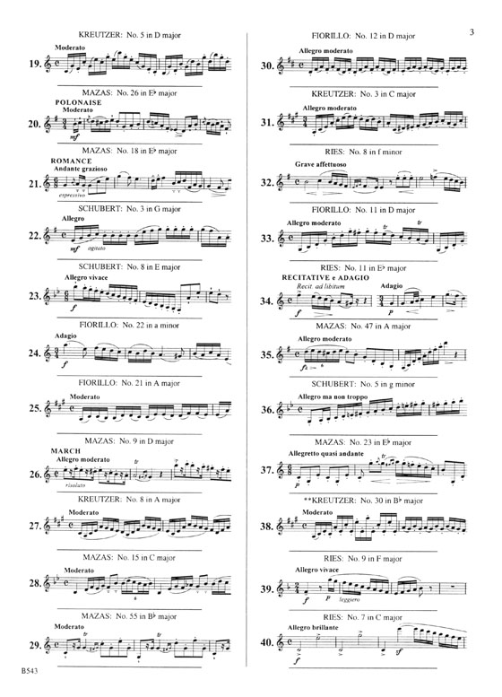 Cyrille Rose Forty Studies for Clarinet