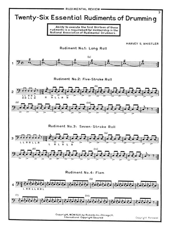 Rubank【Advanced Method】for Drums, Vol. Ⅰ