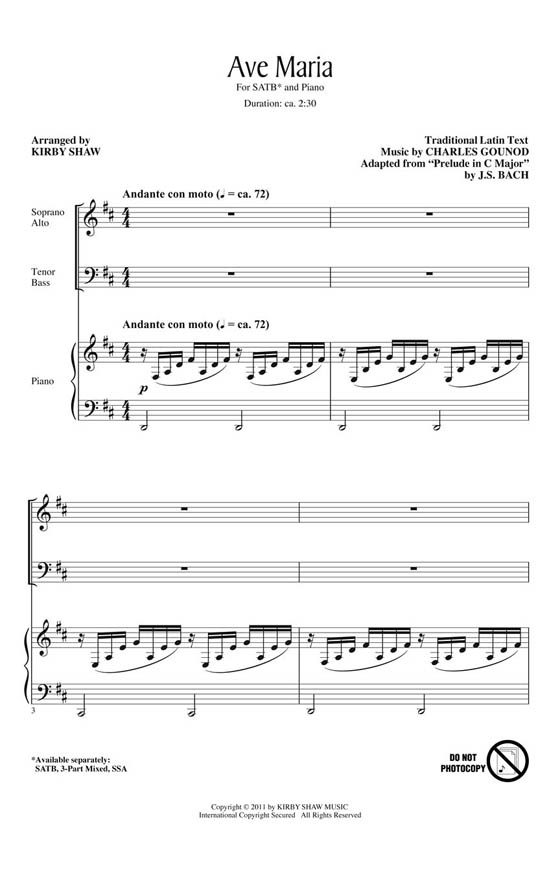 【Ave Maria】SATB