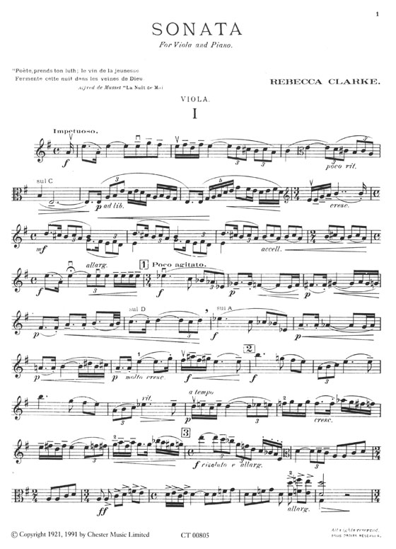 Rebecca Clarke Sonata for Viola and Piano Rebecca Clarke Sonata for Viola and Piano