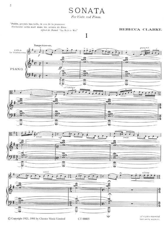 Rebecca Clarke Sonata for Viola and Piano Rebecca Clarke Sonata for Viola and Piano