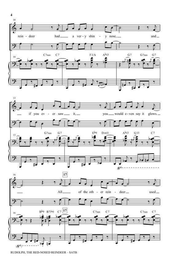 【Rudolph the Red-Nosed Reindeer】SATB