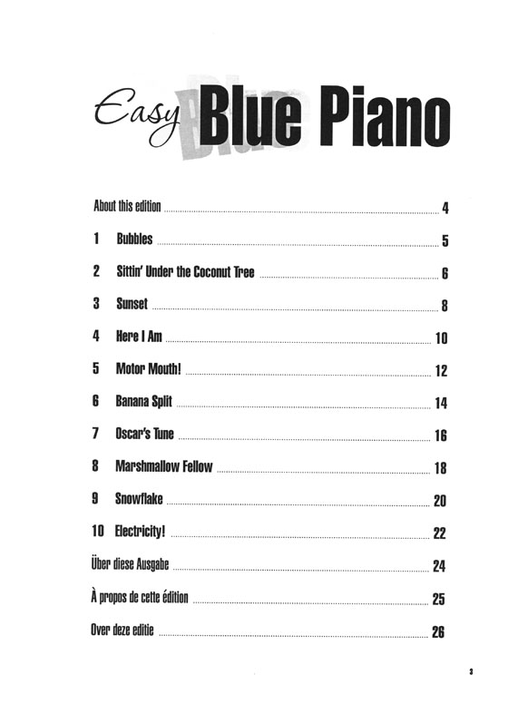 Blue Piano Jazzy Tunes for the Beginner