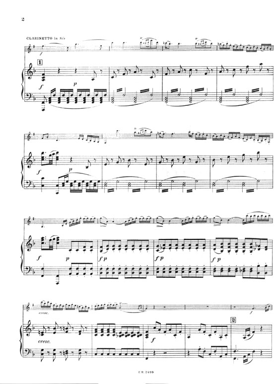 Mozart Concerto per Clarinetto in Sib. E Pianoforte (dal Concerto in La per Violino e Orchestra) K. 219 for Clarinet in B♭. and Piano