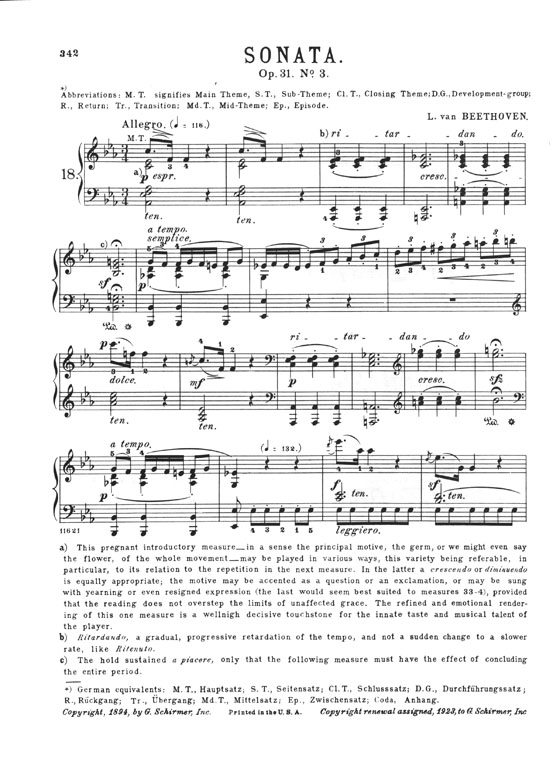 Beethoven Sonatas for the Piano Book Ⅱ (Bülow-Lebert)