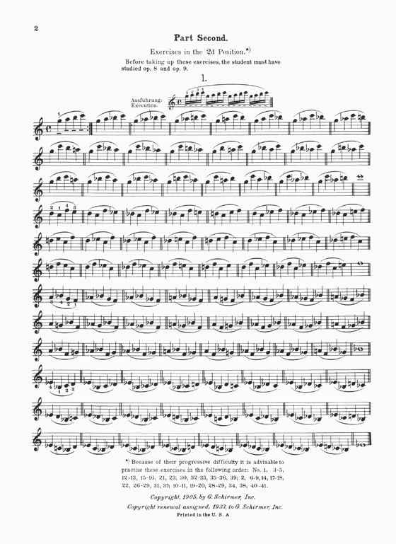 Ševčík School of Violin Technics Op. 1, (PartⅡ)