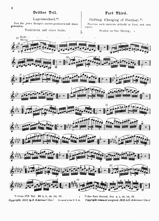Ševčík School of Violin Technics Op. 1, (PartⅢ)