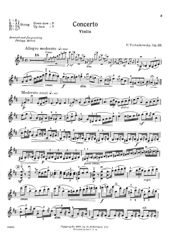 Tchaikovsky Concerto for Violin and Piano Op. 35 (Mittell)