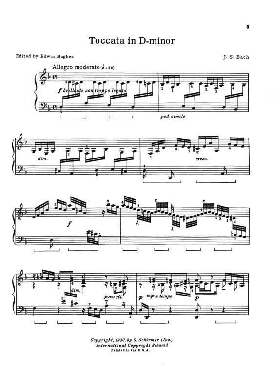 Bach Toccatas for The Piano (Hughes)