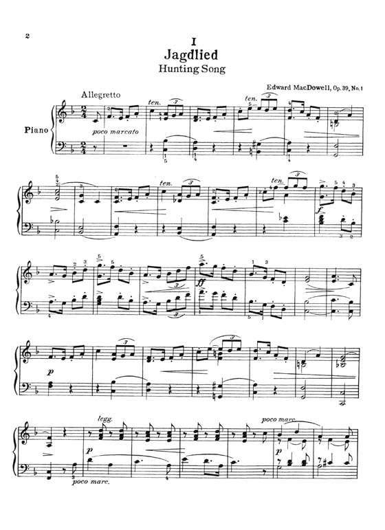 MacDowell【12 Etudes , Opus 39】for the Piano