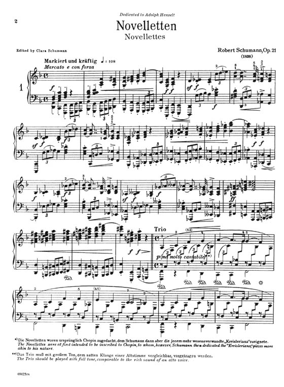 Schumann Noveletten Op.21 for The Piano (Clara Schumann)
