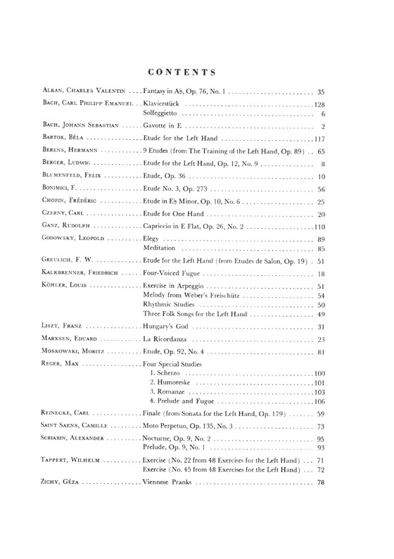 Piano Music for One Hand by Raymond Lewenthal Piano Music for One Hand by Raymond Lewenthal