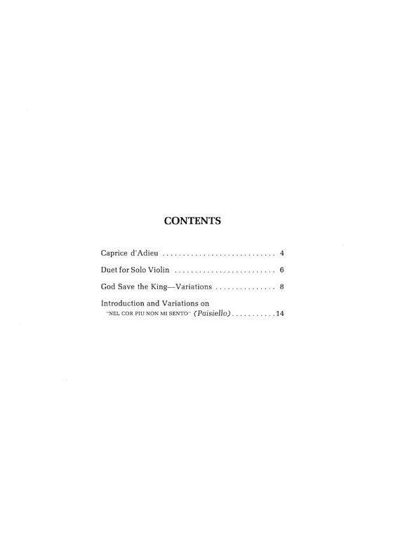 Four Paganini Encores (for Solo Violin) Edited by Ruggiero Ricci Great Performer's Edition
