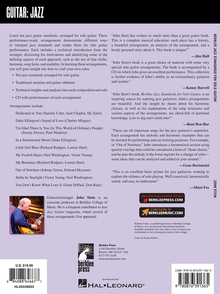 Berklee Jazz Standards for Solo Guitar