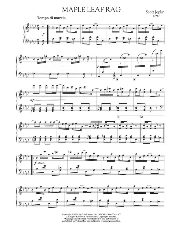 Scott Joplin 18 Rags in Easier Versions Solo Piano