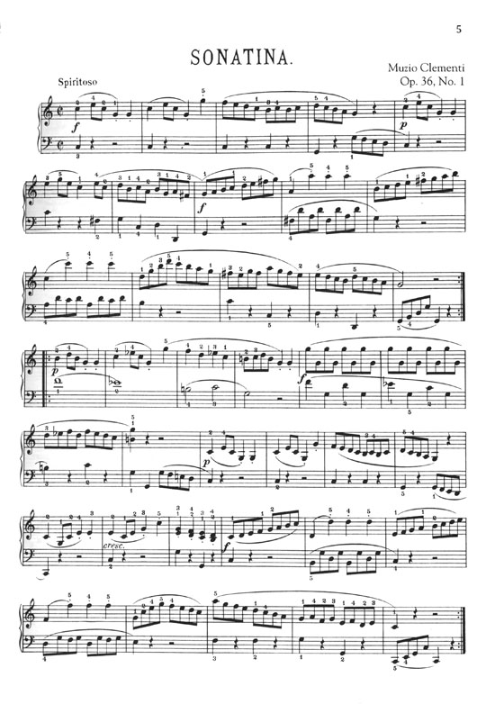 Clementi Sonatinas and Sonatas for Piano
