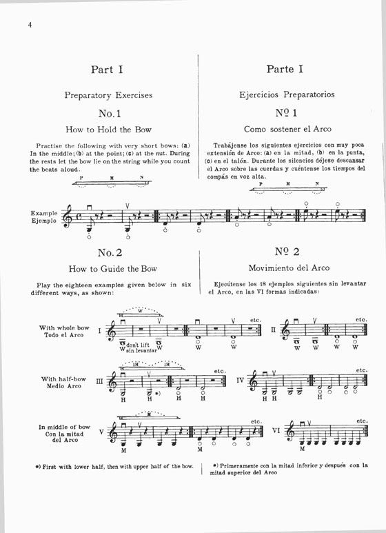 Ševčík School of Bowing Technic, Op. 2, Parts 1 and 2 for Violin
