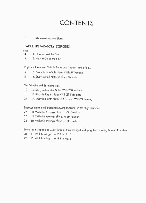 Ševčík School of Bowing Technic, Op. 2, Parts 1 and 2 for Violin