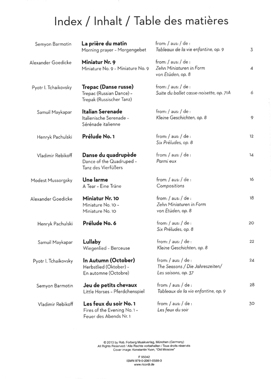 Russian Album for Piano Russian Album for Piano