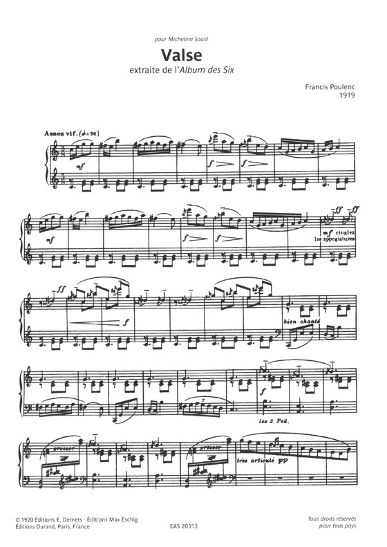 Francis Poulenc Œuvres Pour Piano／Music for Piano