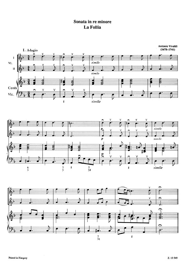 Chamber Music Method for Strings Ⅱ The Baroque Trio Sonata