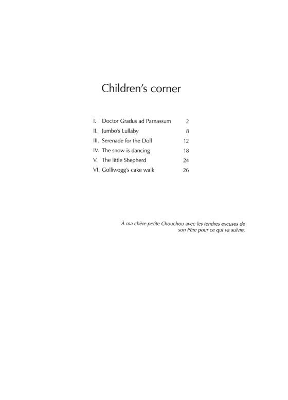 Claude Debussy Children's Corner for Piano