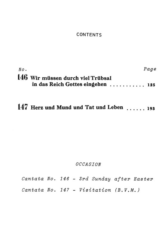 Bach【Cantatas Nos. 146-147】 Miniature Score Bach【Cantatas Nos. 146-147】 Miniature Score