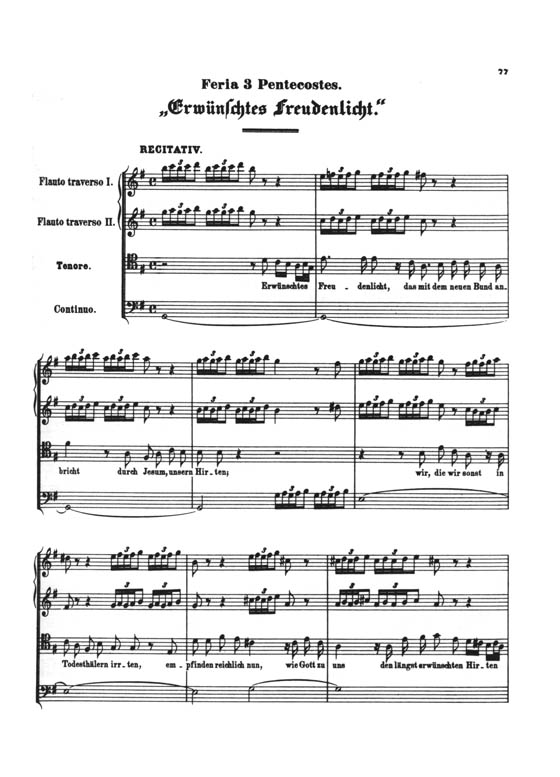 Bach【Cantatas Nos. 184-187】Volume 50 , Miniature Score