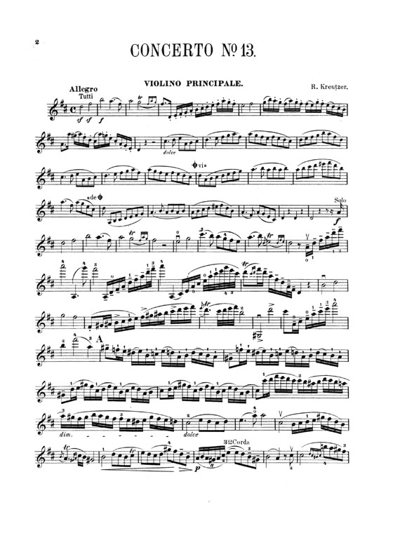 Kreutzer Concerto No. 13 for Violin and Piano