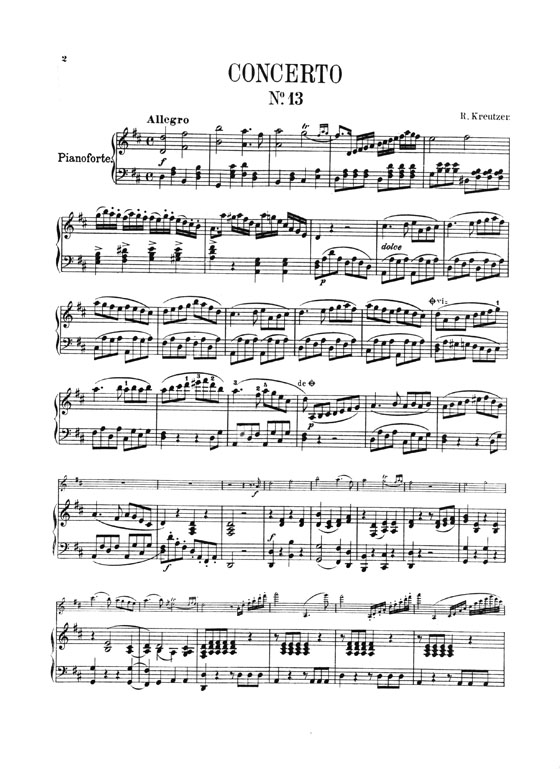 Kreutzer Concerto No. 13 for Violin and Piano