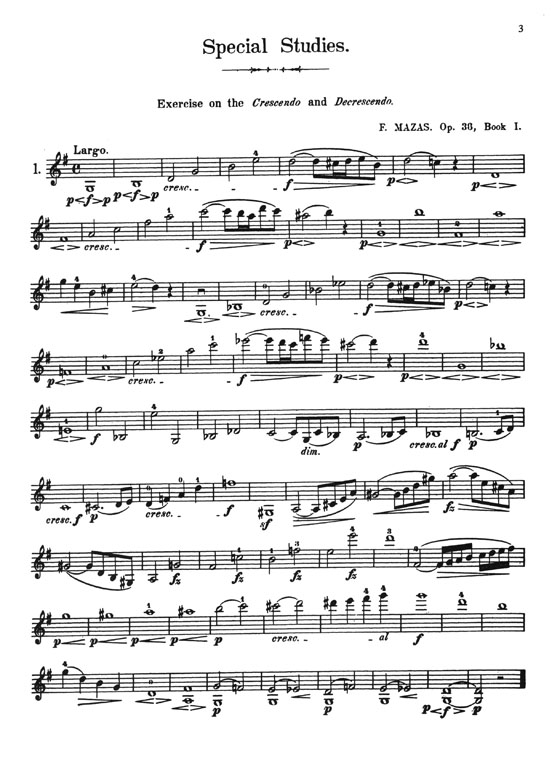 Mazas 75 Progressive and Melodious Studies Opus 36 for Violin
