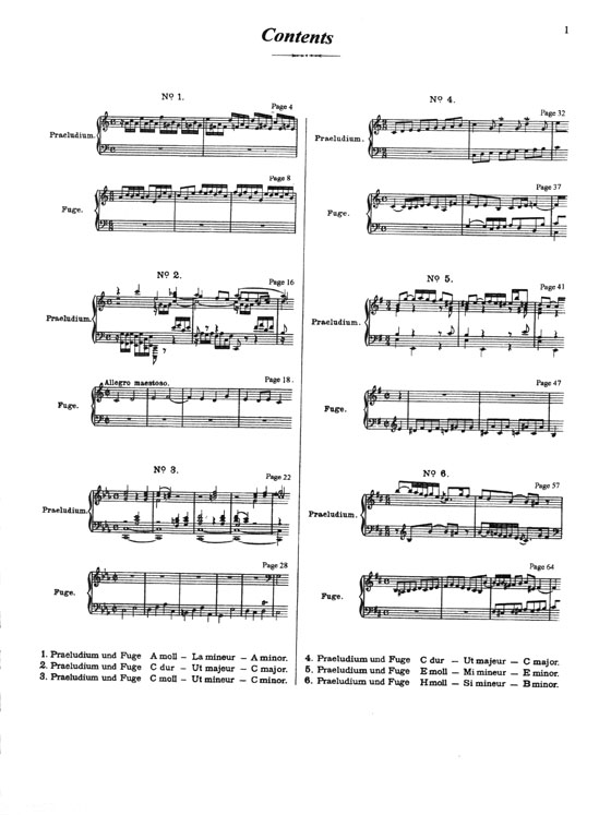 Bach Six Organ Preludes and Fugues Arranged by Franz Liszt for Piano