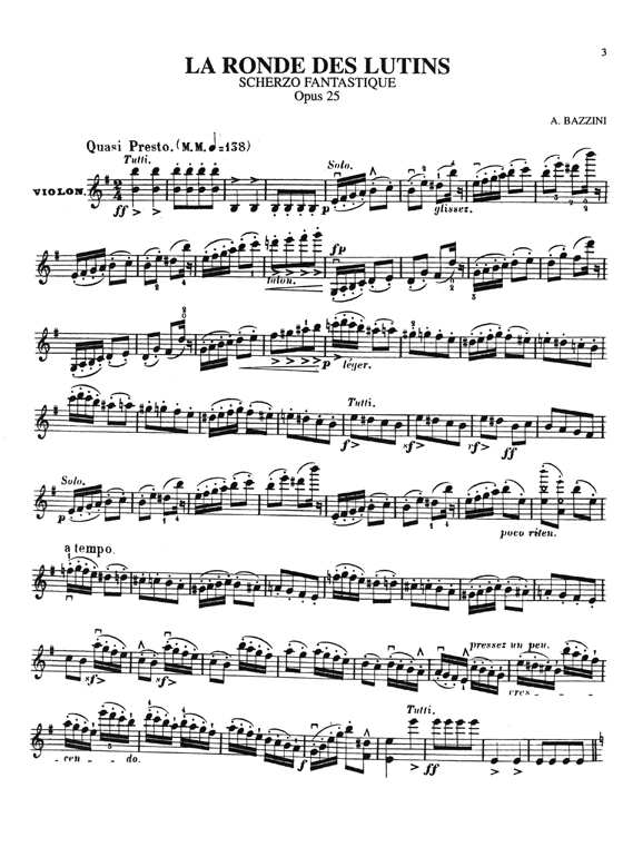 A. Bazzini 【La Ronde des Lutins】Scherzo Fantastique, Op. 25  for Violin and Piano