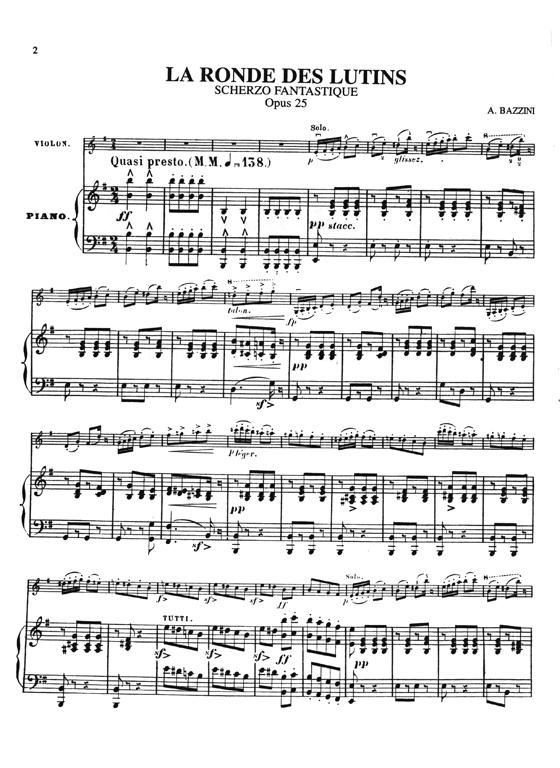 A. Bazzini 【La Ronde des Lutins】Scherzo Fantastique, Op. 25  for Violin and Piano