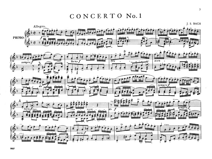 Bach Brandenburg Concertos Volume I Transcribed by Max Reger for One Piano／Four Hands
