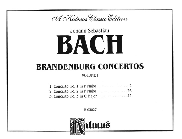 Bach Brandenburg Concertos Volume I Transcribed by Max Reger for One Piano／Four Hands