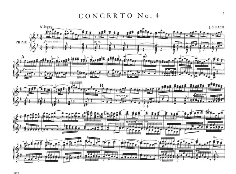 Bach Brandenburg Concertos Volume II Transcribed by Max Reger for One Piano／Four Hands