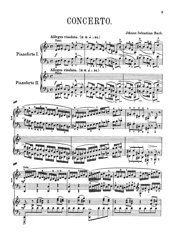 J.S. Bach【Concerto In D minor】For Two Pianos／Four Hands