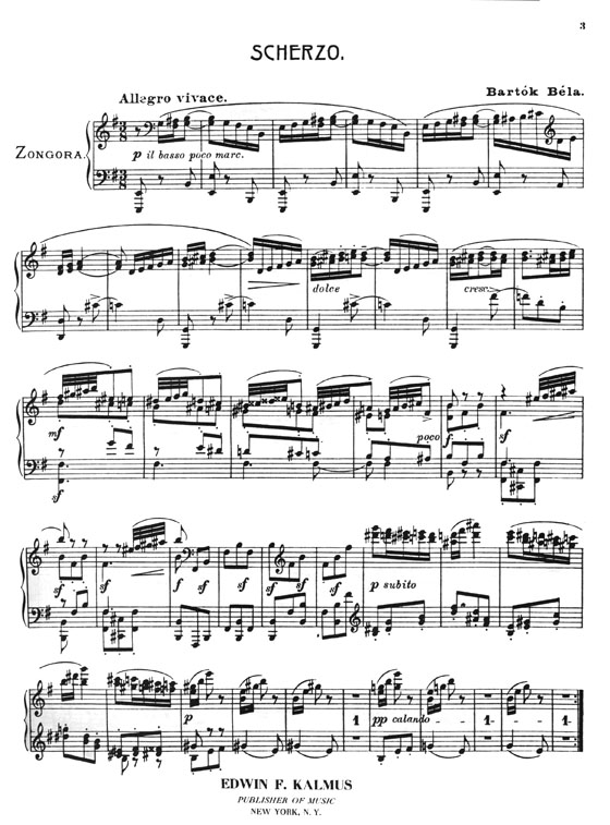 Bartók Scherzo for Piano