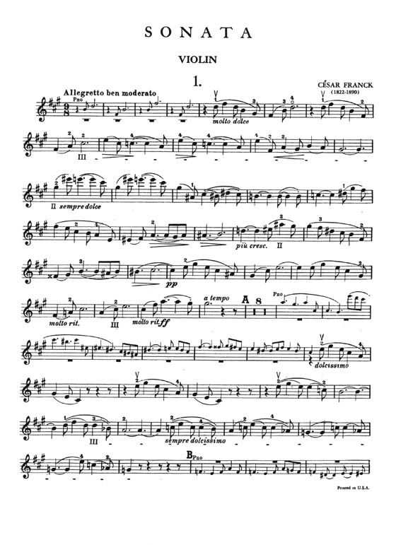Franck【Sonata in A Major】for Violin and Piano